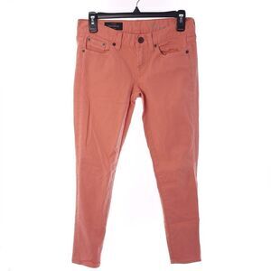 J.Crew Toothpick Solid Orange Womens Size 25 Ankle Jeans